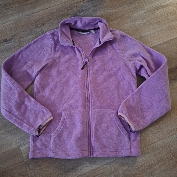 The Children's Place Lilac Full Zipper Fleece Jacket Front Pockets Girl's Large - Picture 1 of 7